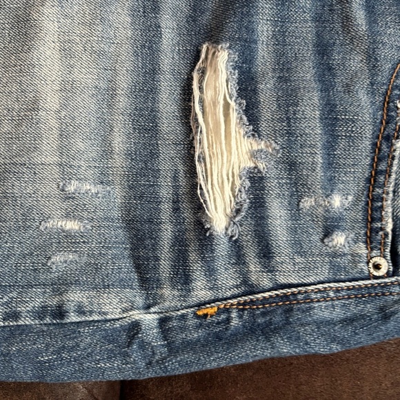 American Eagle Outfitters Distressed Denim Mini Skirt - Blue - Picture 10 of 11